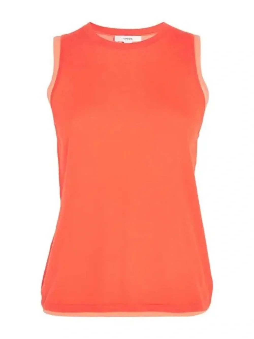 Vince Orange Double Layered Knit Shell Tank - Picture 2 of 2